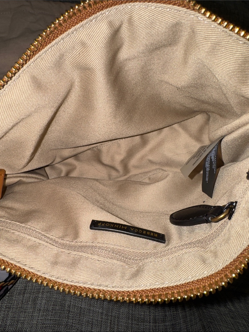 Rebecca Minkoff Bag Edie Tan Quilted Leather Convertible Crossbody Shoulder Bag - Picture 14 of 17